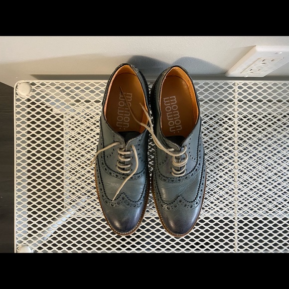 Momon Japanese Blue Oxford Shoes - Picture 2 of 6
